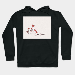 In love hand written on wall Hoodie